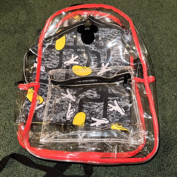 Disney Mickey Mouse Clear Backpack - Picture 1 of 4